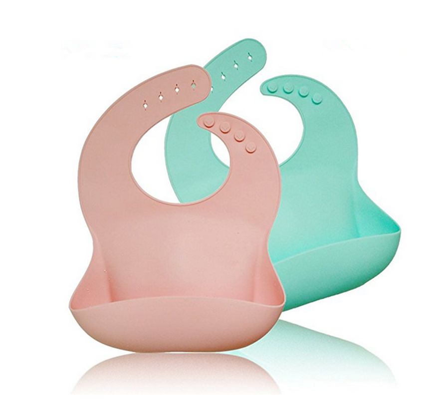 Bavoir En Silicone Bavoir Bebe Bavoirs En Silicone Super Doux En Silicone Reutilisable Bavoir Bebe Qui Est Facilement Lavable Rose Vert 2 Pcs Rakuten