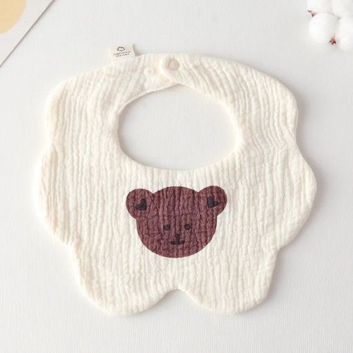 Bavoirs En Gaze De Coton De Style Coren Pour Bb,Nouveau-N,charpe Bandana Pour Enfant,Garon,Fille,Alimentation,Serviette De Salive - Type Love Brown Bear