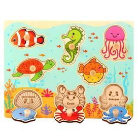 Bebe Jouets En Bois Puzzle Main Saisir Conseil Ensemble Educatif En Bois Jouet Dessin Anime Couleurs Et Fruits 3d Puzzles Animaux Pour Enfants Cadeaux Rakuten