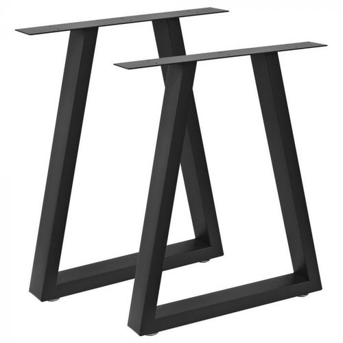 Bc-Elec - Hjjts0017-B 2 Pieds De Table En Acier Noir 60x72cm, Pieds Pour Meubles, Pieds De Table Mtal Avec Pieds Rglables
