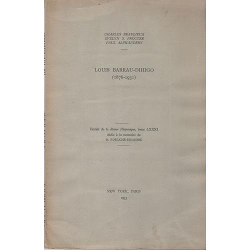 Louis Barrau-Dihigo (1876-1931)   de Beaulieux