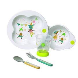 Bébé Confort Set de Repas Assiette + Bol + Verre + Cuillère + Fourchette en  Plastique Sport - CasaKids
