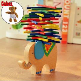 Bebe En Bois Jouet Educatif Elephant Equilibrage Blocs Jouets Montessori Rakuten