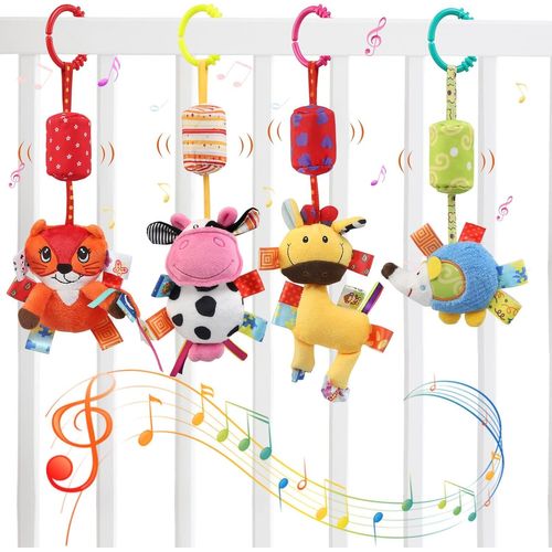Bb Jouets De Poussettes, Jouets Pour Bbs Pour 0, 3, 6, 9, 12 Mois, Hochets Pour Bbs Avec De Dentition, Poussette Peluc[3995]