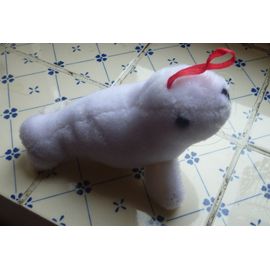 Bébé phoque blanc Petite peluche à suspendre 14x06cm environ