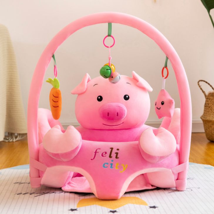 Bebe Siege Support Siege De Soutien Bebe Transat De Chaise Canape En Peluche Bebe Avec Arche Suspendu Jouets Style Cochon Rakuten