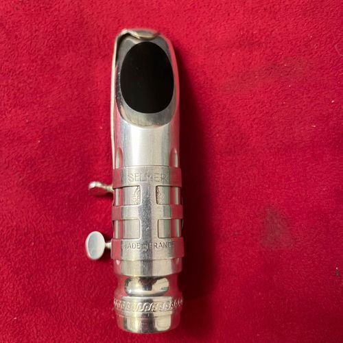Bec Saxophone Tnor Mtal Selmer Ancien. Ouverture C**. Avec Ligature Et Couvre Bec.