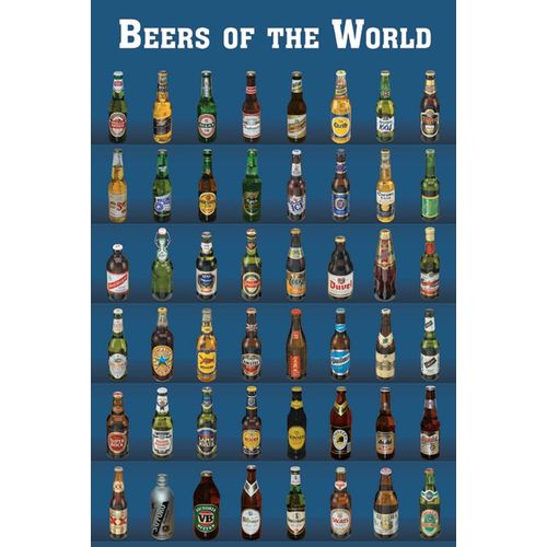 Beers Of The World - Bires Du Monde - Affiche / Poster Envoi En Tube