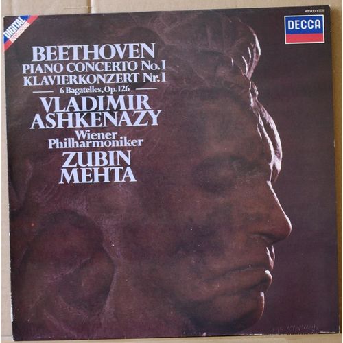 Beethoven : Piano Concerto N 1 Klavierkonzert N 1  C Major Op 15 + 6 Bagatelles Op 126 - Beethoven : Vladimir Ashkenazy - Wiener Philharmoniker - Zubin Mehta