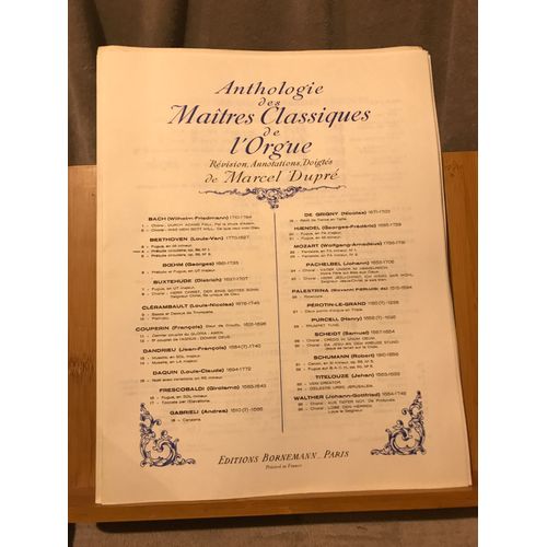 Beethoven Prlude Circulaire Opus 39 N1 Partition Orgue Anth. Dupr Bornemann