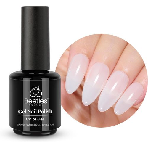 Beetles 15 Ml Blanc Vernis Semi Permanent Transparent, Gele Lacte Vernis  Ongles Gels Sche Sous Lampe Uv/Led, Cadeaux De Manucure Nail Art Bricolage