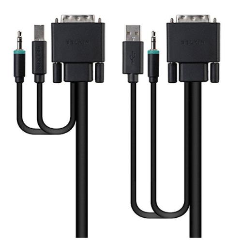 Belkin Secure KVM Cable Kit - Kit cble audio / USB / vido