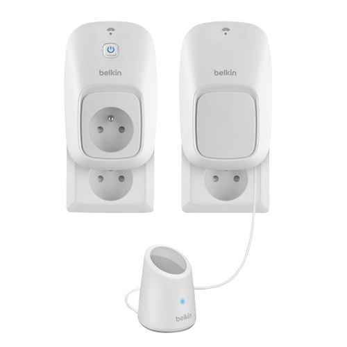 Belkin Wemo Motion Sensor Bundle Pack F5z0340ca - Interrupteur Wifi Et Dtecteur De Mouvement Domotique Pour Ios Iphone, Ipod Touch, Ipad Blanc