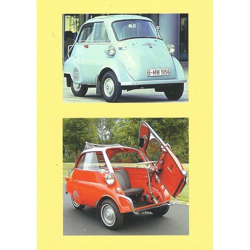 Belle Carte Postale, La Luxueuse Mini Voiture Commercialise De 1955  1962, Conjointement Par Bmw Et Isetta, tat Neuf!