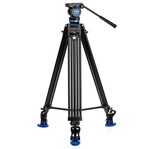 Benro Trpied KH26P Video Tripod with Head, 5kg Payload, Continuous Pan Drag, AntiRotation Camera Plate