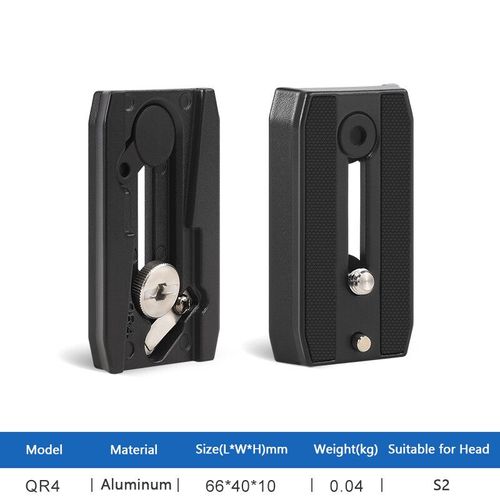 BENRO-Plaque de dgagement rapide,srie QR,QR4,QR6,QR11,QR13,lt/S4,Dock,H8,H10,S8,S8B,SHIRT 25N,SHIRT 26,tte de camra vido - Type QR4