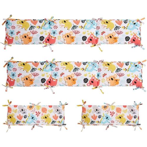 Berceau Entoure Bb Sac Souple Anti-Collision Lit Enfant Entoure 4 Pcs,Coussins De Scurit Anti-Collision(Koala)