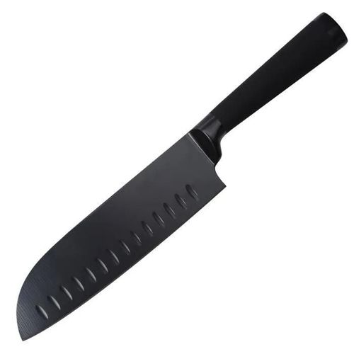 Bergner Noir Lame Couteau Santoku, Noir