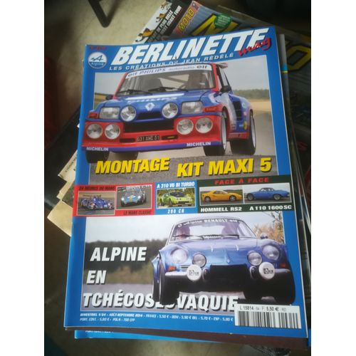 Berlinette Mag 64 De 2014 Dauphinr R5 Alpine,Renault 5 Maxi,Lachize,Alpine A110 1600sc,Hommell Rs2,A310 V6 Biturbo