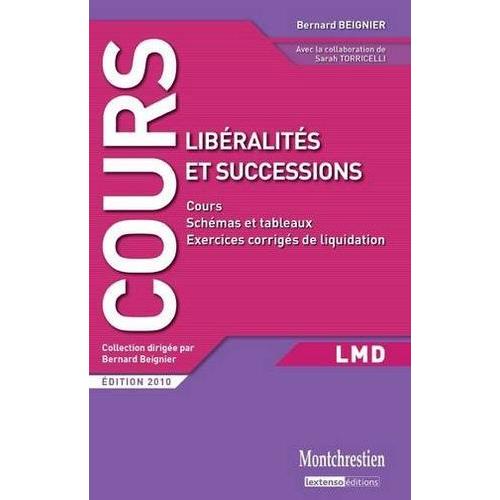 Libéralités Et Successions - Droit | Rakuten