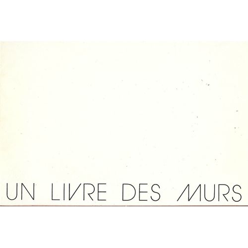 Bertin Jacques, Jouet Jacques Un Livre Des Murs   