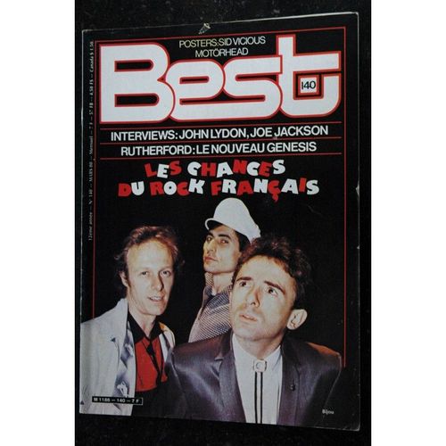 Best 140 Mars 1980 John Lydon Joe Jackson Genesis Rock Francais + Posters Sid Vicious Motorhead