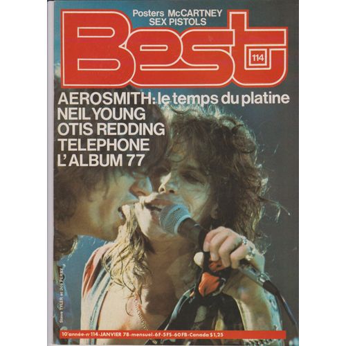 Best N114 Janvier 78 Aerosmith, Neil Young, Otis Redding, Telephone