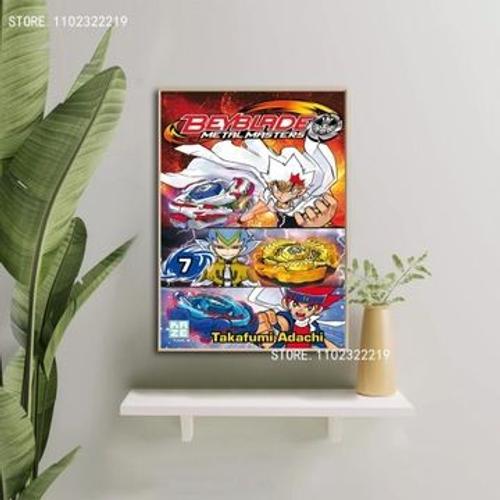 Beyblade Toile Affiche Metal Fusion Affiche Sur,Mpression Murale Poster Pour Salon Chambre  Coucher DCor Sans Cadre(30*40cm)