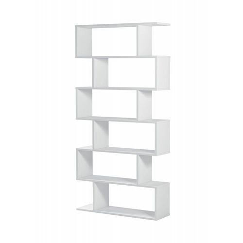 Bibliothque Avec 6 Compartiments Effet Bois - H192 X L80 Cm