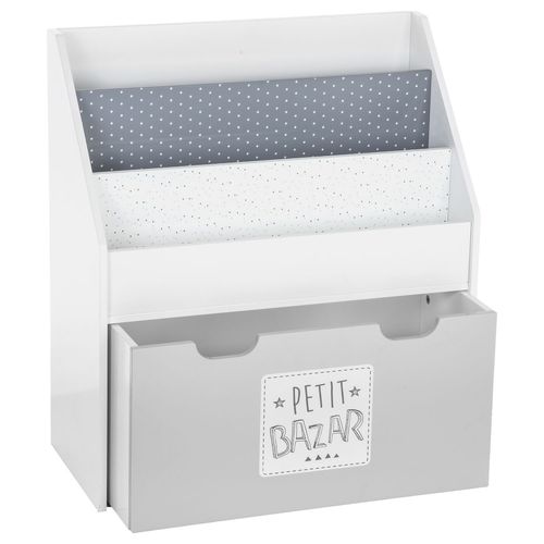 Bibliothque Enfant Petit Bazar - L. 62 X H. 70 Cm - Gris