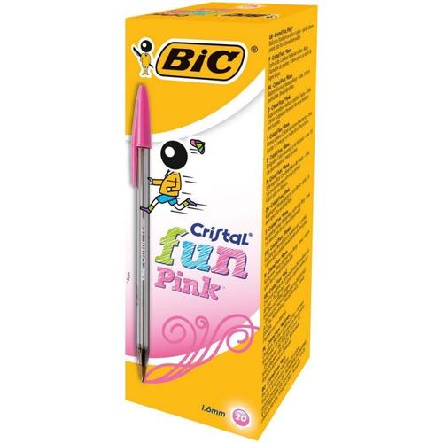 Bic Cristal Fun 1,6 Stylo-Bille Non Rtractable Rose
