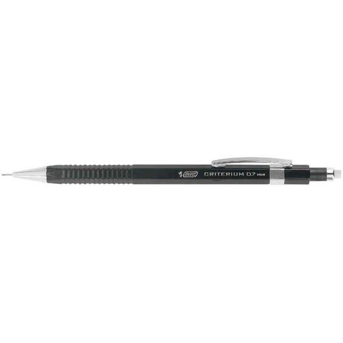 Bic - Criterium - Porte-Mine 0,7mm Rechargeable - Corps Noir - Lot De 12
