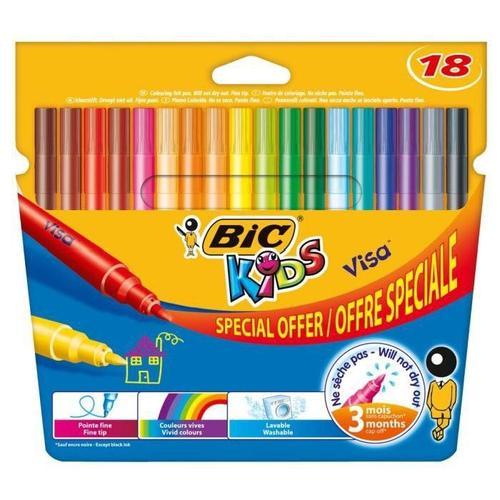 Bic Feutres De Coloriage Bic Kids Visa Offre Speciale X18