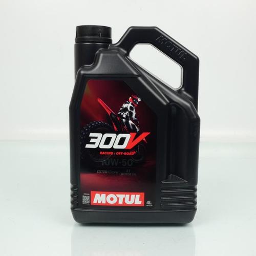Bidon D'huile Motul 300v Off Road Racing 10w50 4t 100% Synthse 4l Pour Moto Tt