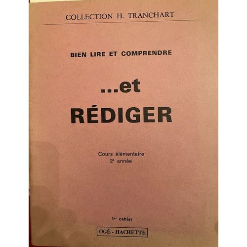 Bien Lire Et Comprendre... Et Rdiger Cours lmentaire 2e Anne 1er Cahier Quittau Claireau Hachette Collection Tranchart   