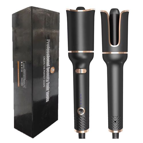 Bigoudi En Cramique Rotatif Automatique Fer  Friser Outil De Coiffure Fer  Friser Baguette  Friser Air Spin Et Curl Bigoudi Onduler-Avec Bote Noir