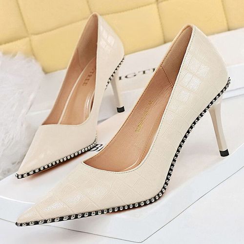 Bigtree-Escarpins  Talons Hauts De Qualit Pour Femme,Chaussures  Rivets En Mtal,Stiletto,Banquet De Luxe,2023 - 35