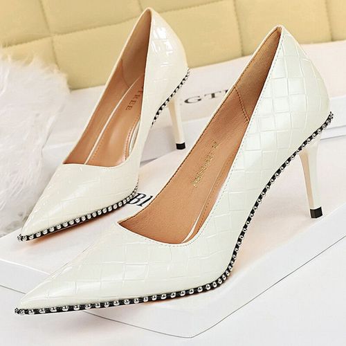 Bigtree-Escarpins  Talons Hauts De Qualit Pour Femme,Chaussures  Rivets En Mtal,Stiletto,Banquet De Luxe,2023 - 41