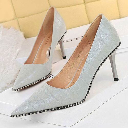 Bigtree-Escarpins  Talons Hauts De Qualit Pour Femme,Chaussures  Rivets En Mtal,Stiletto,Banquet De Luxe,2023 - 42