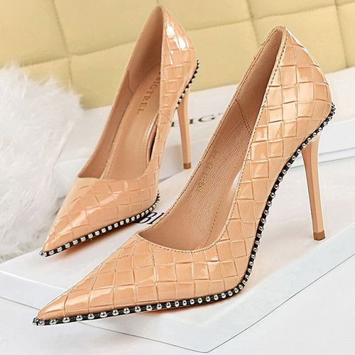 Bigtree-Escarpins  Talons Hauts De Qualit Pour Femme,Chaussures  Rivets En Mtal,Stiletto,Banquet De Luxe,2023 - 43
