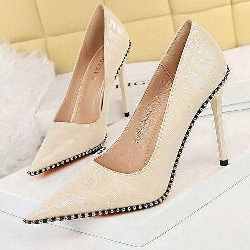 Bigtree-Escarpins  Talons Hauts De Qualit Pour Femme,Chaussures  Rivets En Mtal,Stiletto,Banquet De Luxe,2023 - 42