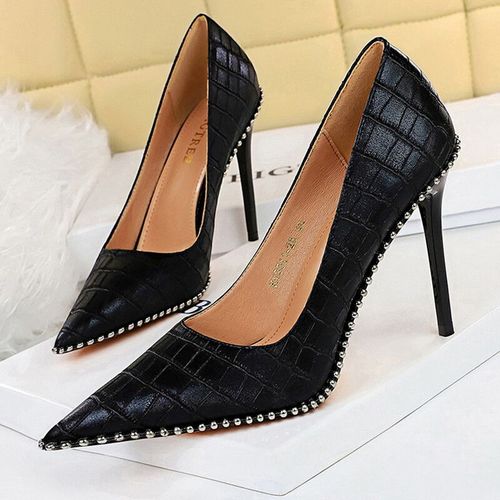 Bigtree-Escarpins  Talons Hauts De Qualit Pour Femme,Chaussures  Rivets En Mtal,Stiletto,Banquet De Luxe,2023 - 41