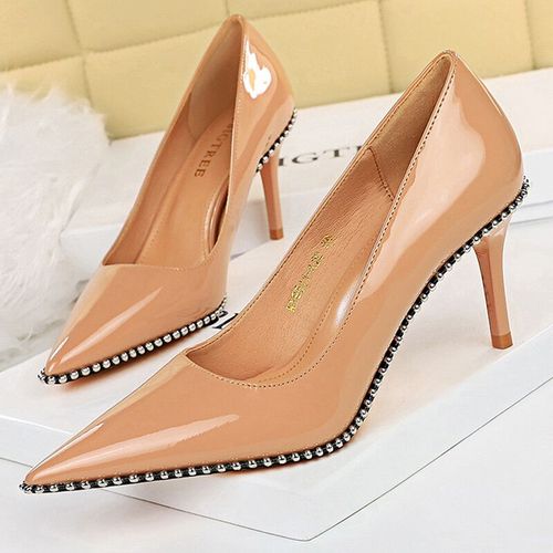 Bigtree-Escarpins  Talons Hauts De Qualit Pour Femme,Chaussures  Rivets En Mtal,Stiletto,Banquet De Luxe,2023 - 41