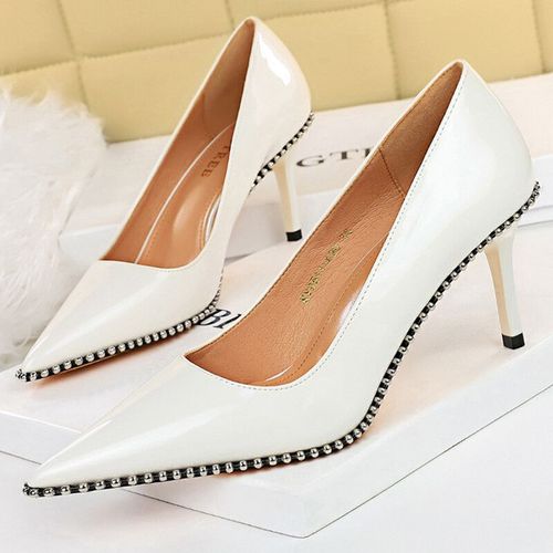 Bigtree-Escarpins  Talons Hauts De Qualit Pour Femme,Chaussures  Rivets En Mtal,Stiletto,Banquet De Luxe,2023 - 38
