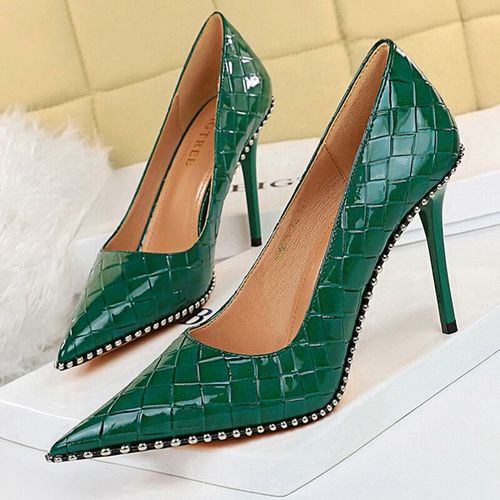 Bigtree-Escarpins  Talons Hauts De Qualit Pour Femme,Chaussures  Rivets En Mtal,Stiletto,Banquet De Luxe,2023 - 42