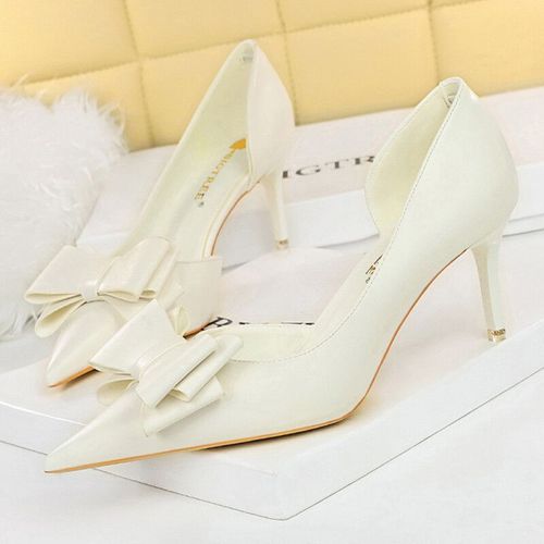 Bigtree-Escarpins  Talons Hauts Pour Femme,Chaussures De Mariage,Noires,Roses,Blanches, La Mode,2023 - 34