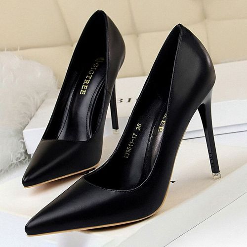 Bigtree-Escarpins  Talons Hauts Pour Femme,Chaussures De Mariage,Noires,Roses,Blanches, La Mode,2023 - 42