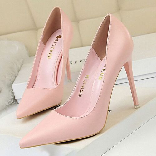 Bigtree-Escarpins  Talons Hauts Pour Femme,Chaussures De Mariage,Noires,Roses,Blanches, La Mode,2023 - 34