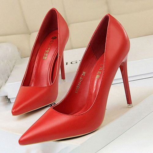 Bigtree-Escarpins  Talons Hauts Pour Femme,Chaussures De Mariage,Noires,Roses,Blanches, La Mode,2023 - 34
