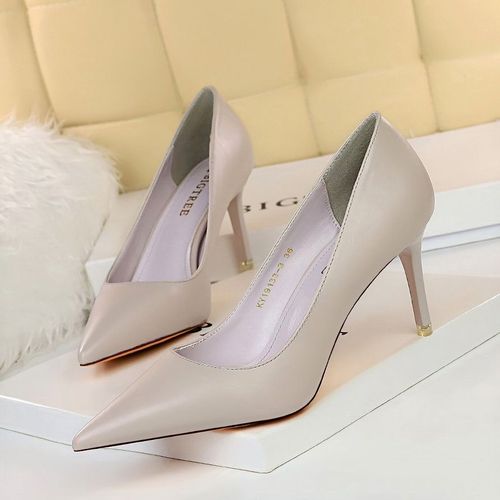 Bigtree-Escarpins  Talons Hauts Pour Femme,Chaussures De Mariage,Noires,Roses,Blanches, La Mode,2023 - 43